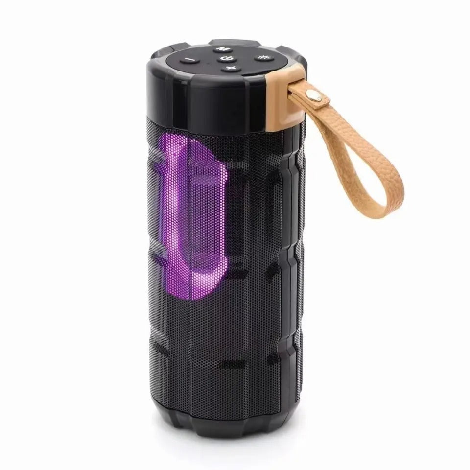 LED Bluetooth Speaker Sky Sparkle. Compact and lightweight design. 6 hours of non-stop music. Elegant design, variety of flashing LED lights in different colors follow the melody. Hi-Fi speaker, clear, bright sound.